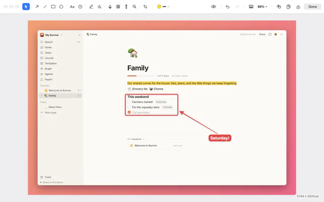 Firefly's Annotate editor: a screenshot with a box, an arrow, a note and a highlight, on a gradient backdrop